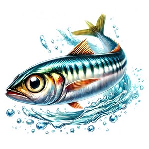 Anchovy Clipart | 11 High-quality Jpgs | Realistic Anchovy Clipart ...