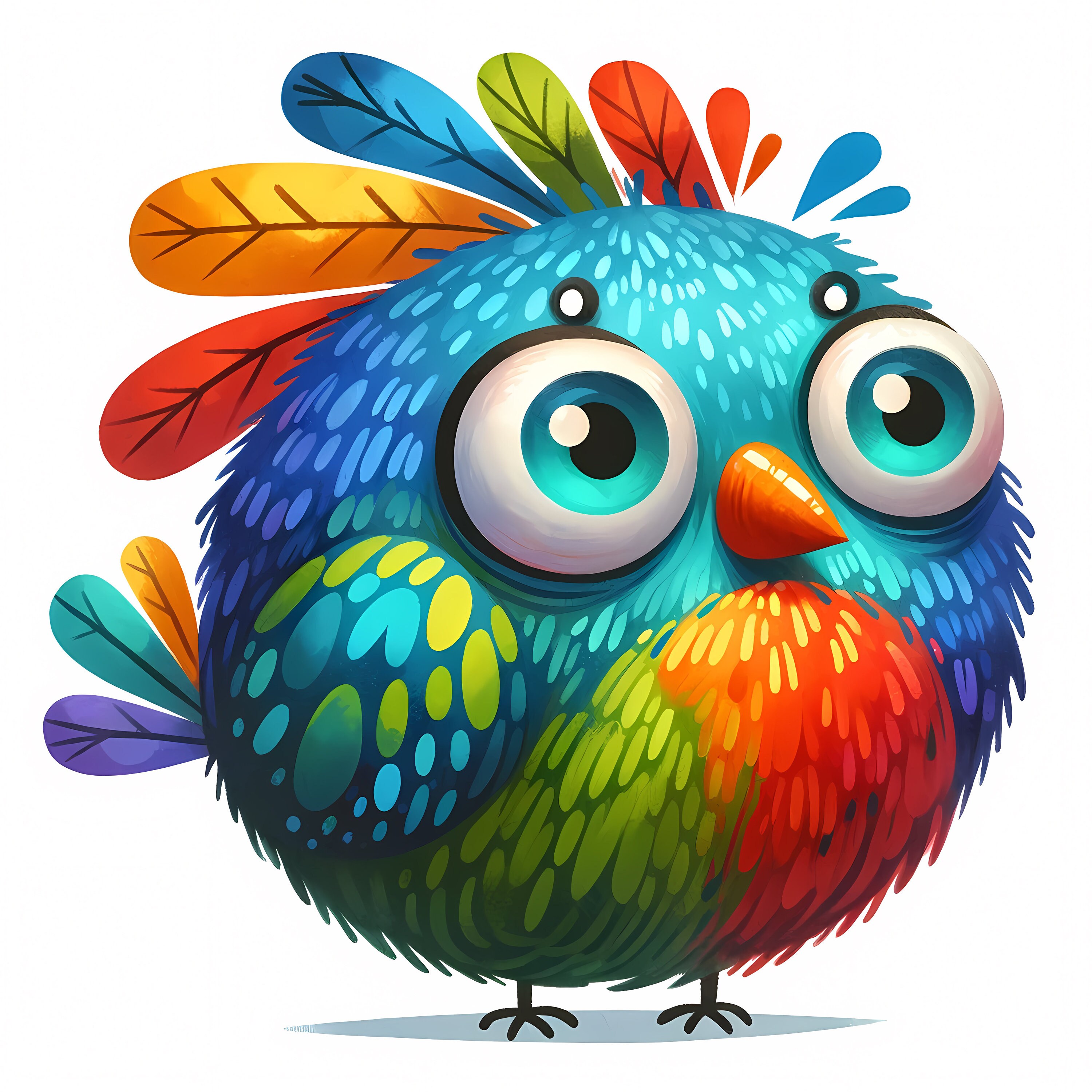 12 Funny Birds Clipart: Whimsical Bird Art, Commercial Use (digital ...