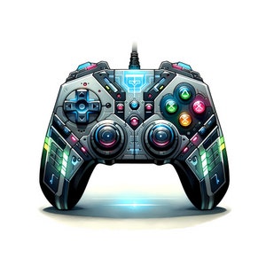 Clipart de contrôleur de jeu | 10 fichiers JPG de haute qualité | Lot unique de cliparts pour manette de jeu | Créations en papier | Impressions numériques | Utilisation commerciale