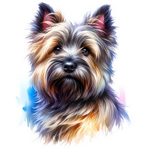 Cairn Terrier Hund Clipart - 10 hochwertige JPGs - Digital Download - Kartenherstellung, Clip Art, digitales Papiermodell, kommerzielle Lizenz