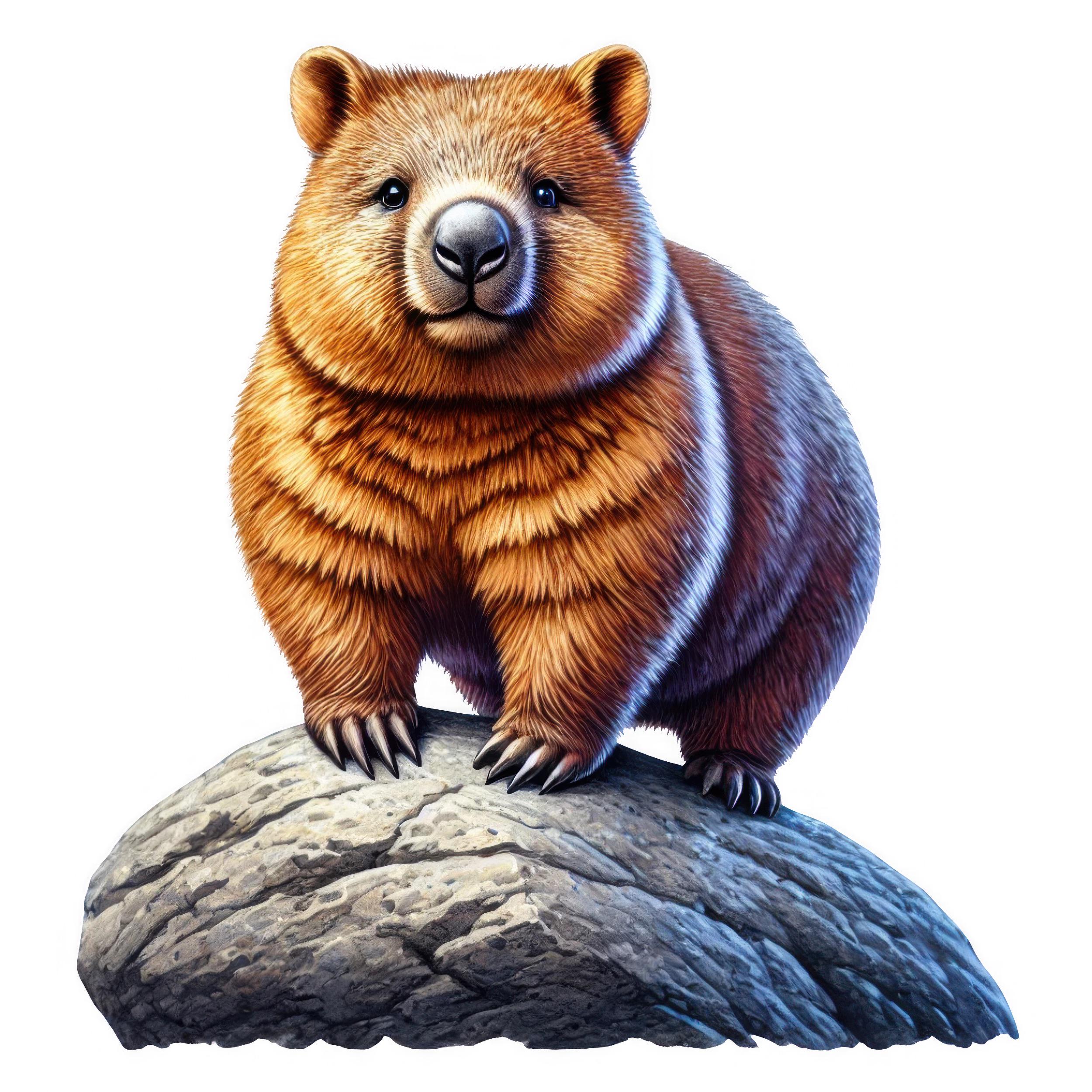 Wombat Bitmap Watercolor Wombat Clipart Bundle: Adorable Wildlife Art (PNG/JPG ...