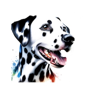 Clipart de dálmata: 12 archivos JPG de alta calidad. Precioso paquete de imágenes prediseñadas de dálmata. Arte mural. Manualidades en papel. Impresiones digitales. Uso comercial.