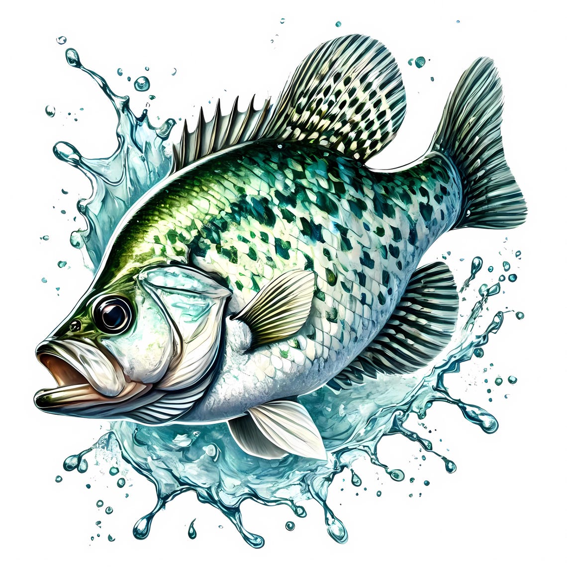 Crappie Fish Graphics Crappie Fish Clipart | 12 Jpgs for Commercial Use (digital Download) - Etsy