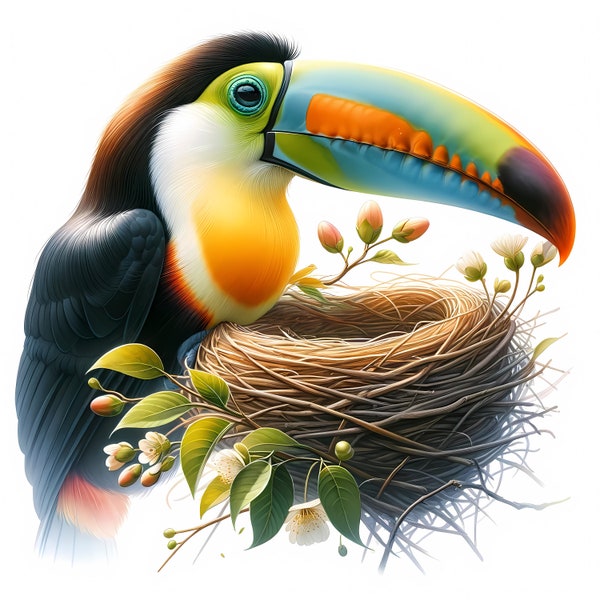 Toucan Clipart | 11 High-Quality JPGs | Clipart Bundle | Wall Art | Tropical Decor | Forest Bird Art | Apparel | PaperCraft | Commercial Use