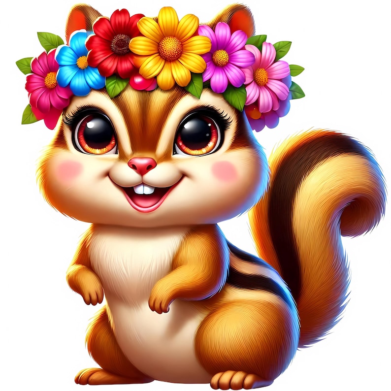 Cute Chipmunk Clipart Bundle | Woodland Animal Art (digital Download ...