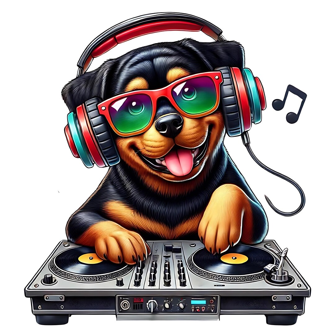 Funny Rottweiler Clipart 12 High-quality Jpgs Playful Goofy Rottweiler ...