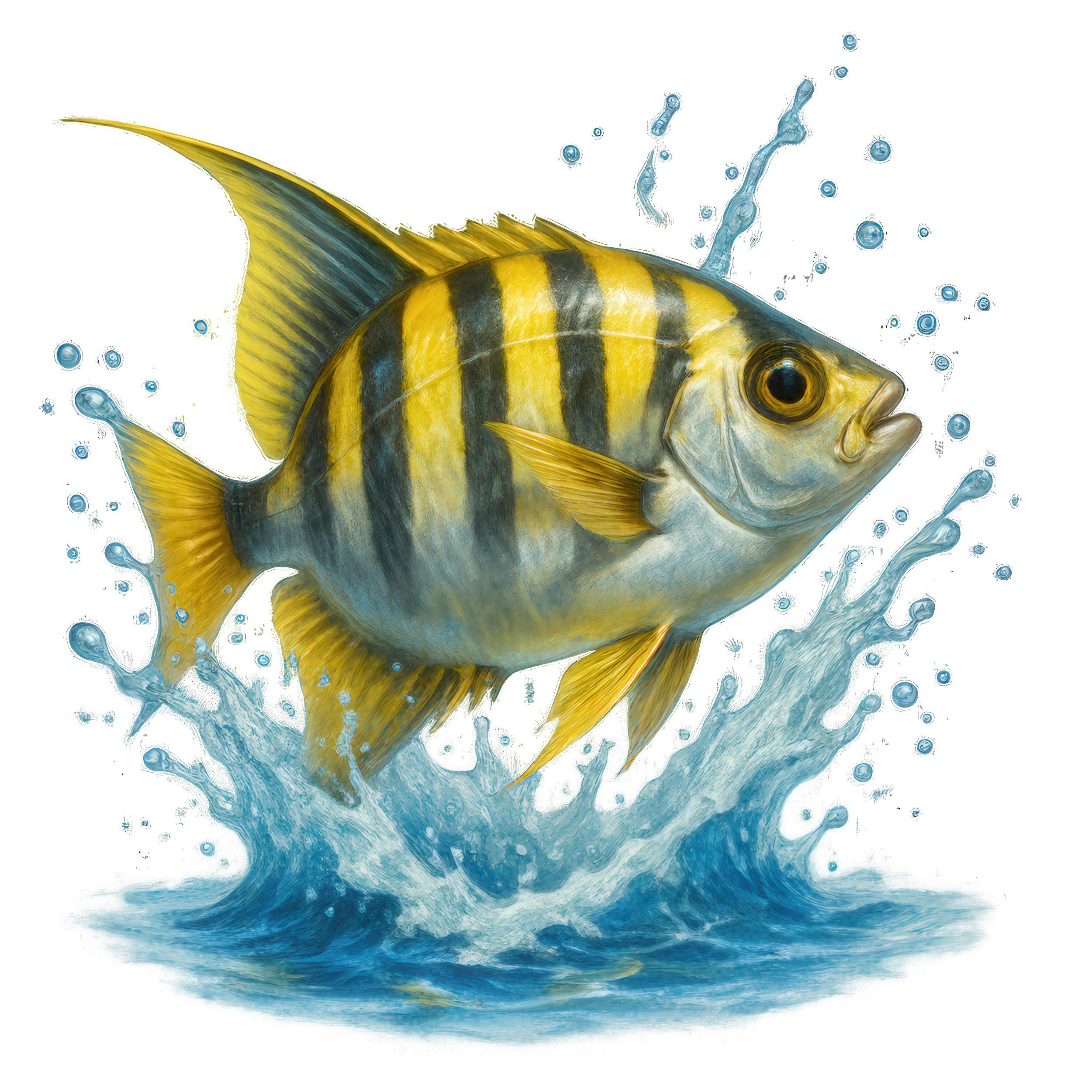 Angelfish Clipart Bundle: Tropical Fish Graphics, Digital Download, PNG ...