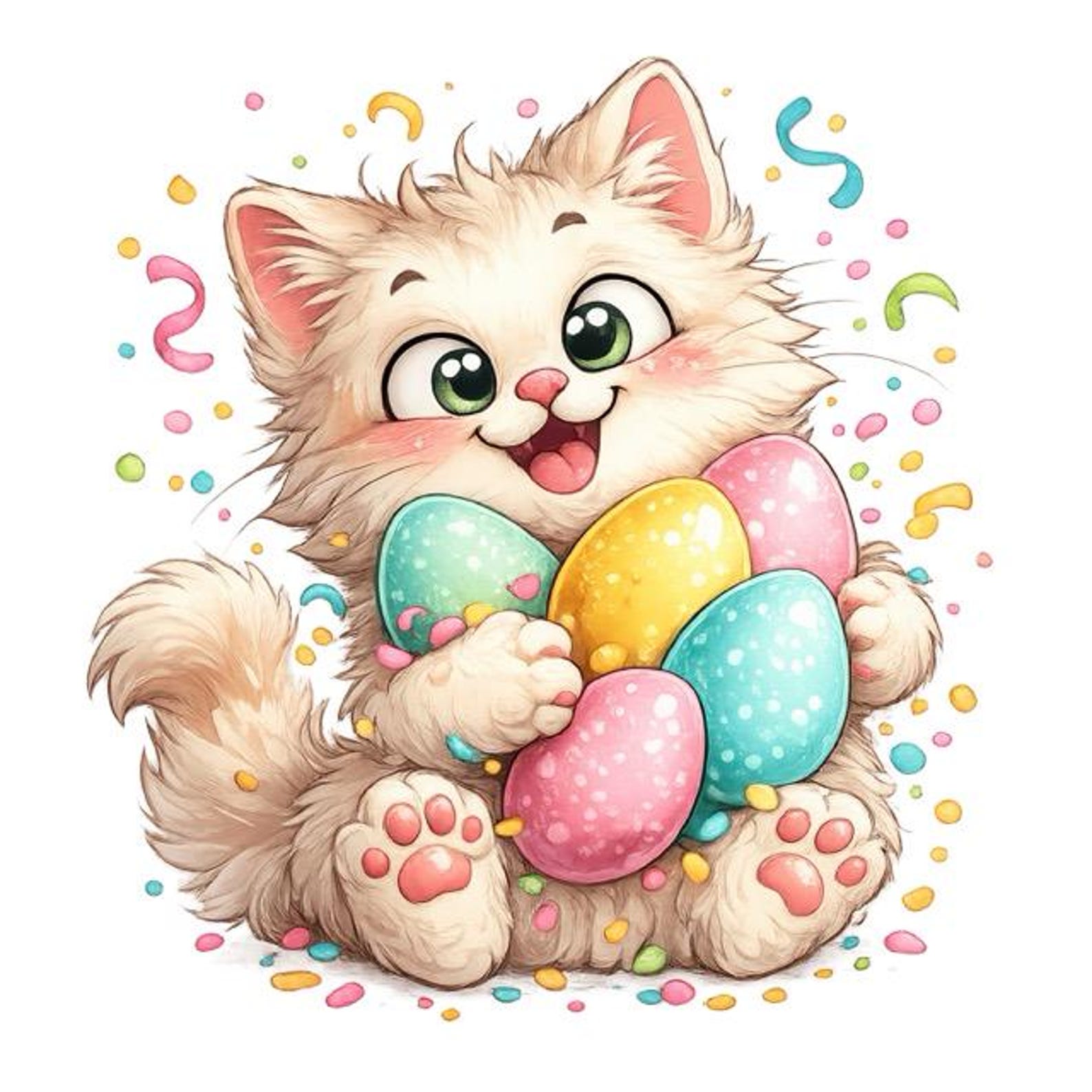 Spring Cat Pfp Adorable Spring Cats Clipart: Whimsical Graphics, Floral Cat, Digital ...