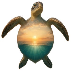Imágenes prediseñadas de tortuga marina, paquete de imágenes artísticas de tortuga marina, decoración de guardería costera, descarga digital, manualidades de papel, 10 imágenes PNG de alta calidad