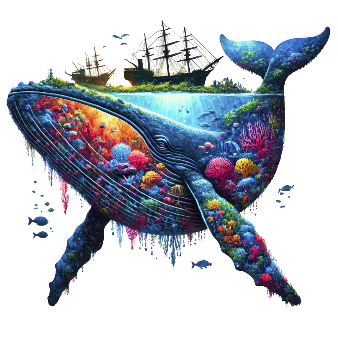 Watercolor Whale Clipart | Ocean Art PNG Bundle (digital Download) Set ...