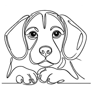 Paquete de 10 imágenes prediseñadas SVG de perro Beagle / Diseño de camiseta / Perro PNG / Arte minimalista de perro / Sublimación / Archivos SVG para Cricut, uso comercial.