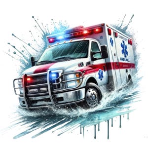12 PNG/JPG | Krankenwagen Clipart | EMT Fahrzeug Clipart Bundle | Wandkunst | Einsatzfahrzeug | rankende Kunst | Drucksachen | Kommerzielle Nutzung.