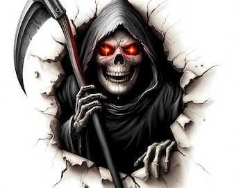 Grim Reaper Clipart: Halloween Dark Art JPG Bundle (Digital Download, Commercial Use) 12 JPG