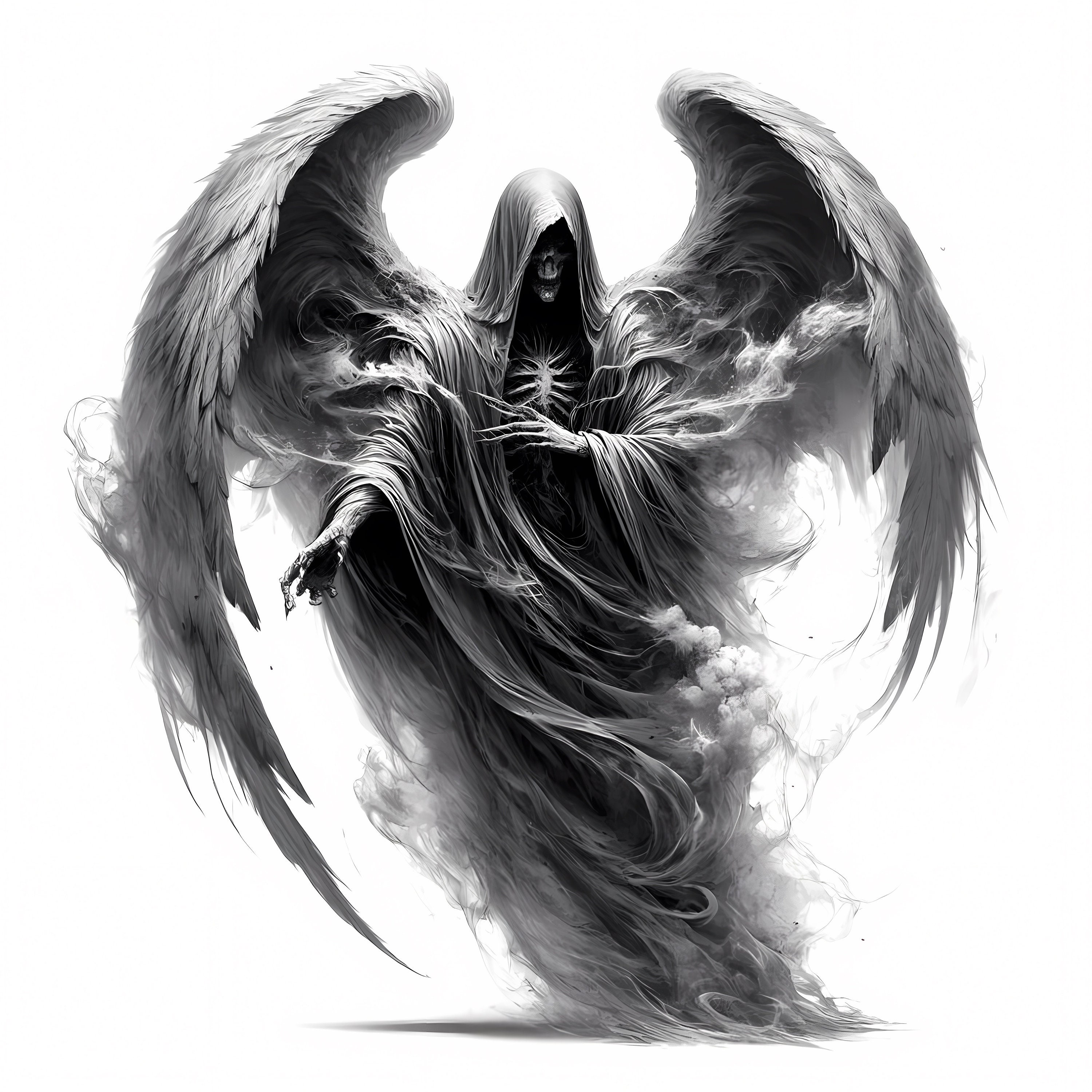 Angel of Death Clipart | Grim Reaper Gothic Art (digital Download) - Etsy