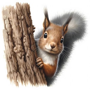 Clipart eekhoorn | 12 hoogwaardige JPG's | Grillige eekhoorn clipartbundel | Muurkunst | Natuurkunst | Knutselen | Afdrukbare items | Commercieel gebruik