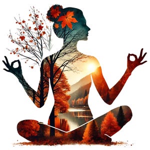 Clipart Yoga / 10 JPG di alta qualità / Pacchetto Clipart Yoga femminile 02 / Arte della consapevolezza / Arte della meditazione yoga / Materiali stampabili / Uso commerciale