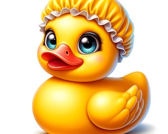 Cute Rubber Duck Clipart Bundle | Nursery Wall Art (Digital Download)