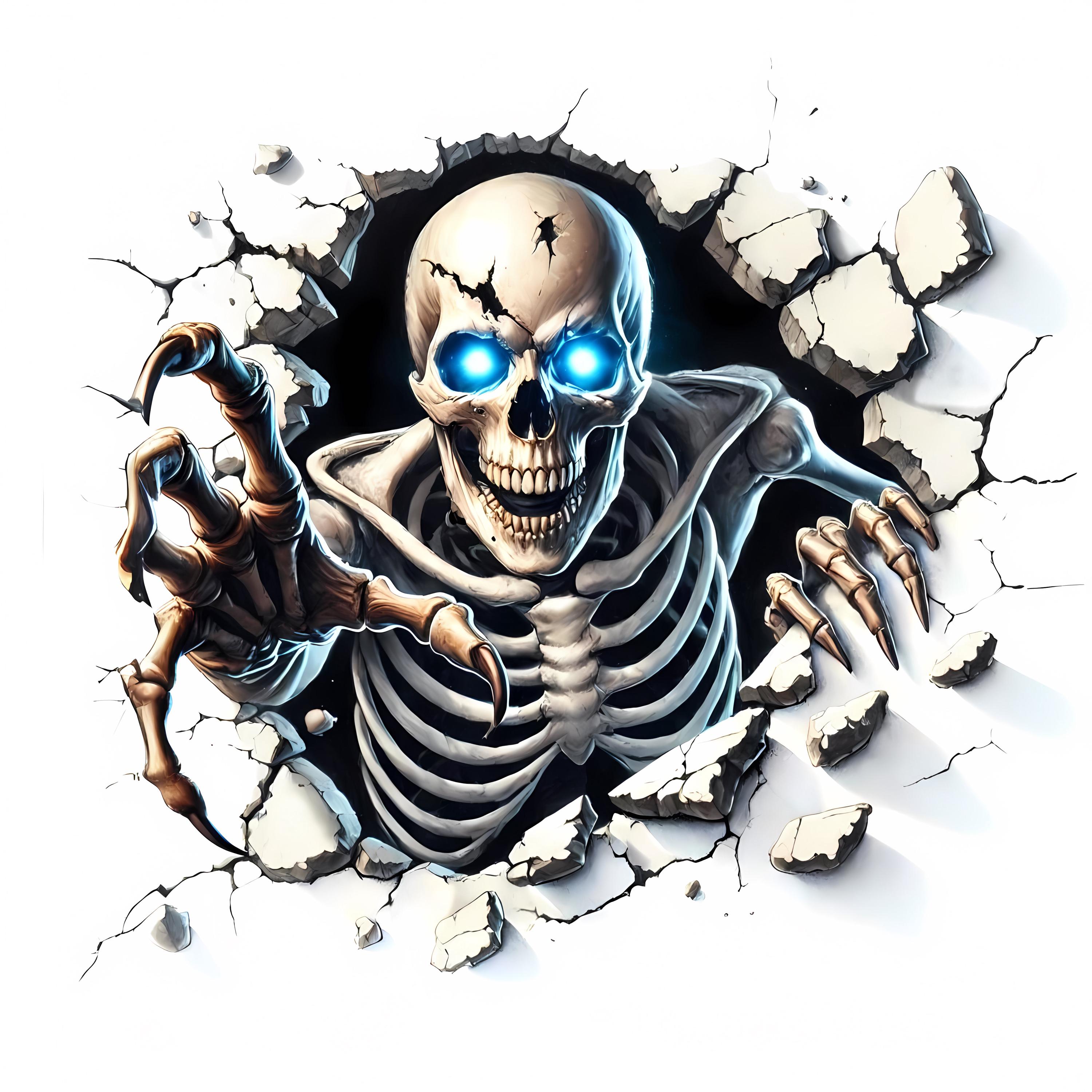 Cómo animar un esqueleto de dibujos animados y crear un GIF de esqueleto, image size:3000x3000