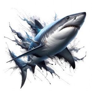3D Shark Clipart | 10 High-quality Jpgs | Whimsical 3D Majestic Shark ...
