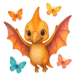 Watercolor Dinosaur Clipart Set: Baby Dino Pngs for Nursery (digital ...