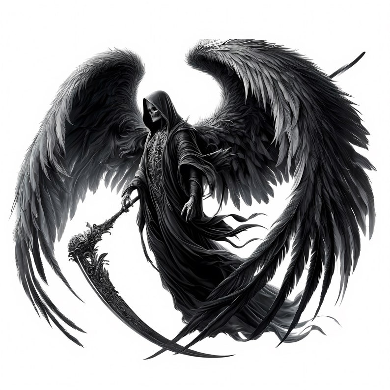 Angel of Death Clipart | Grim Reaper Gothic Art (digital Download) - Etsy