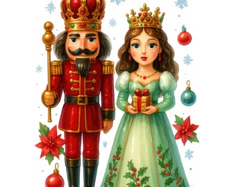 Nutcracker Clipart PNG Bundle: Festive Christmas Soldiers (Commercial Use, Set of 10) (Digital Download)