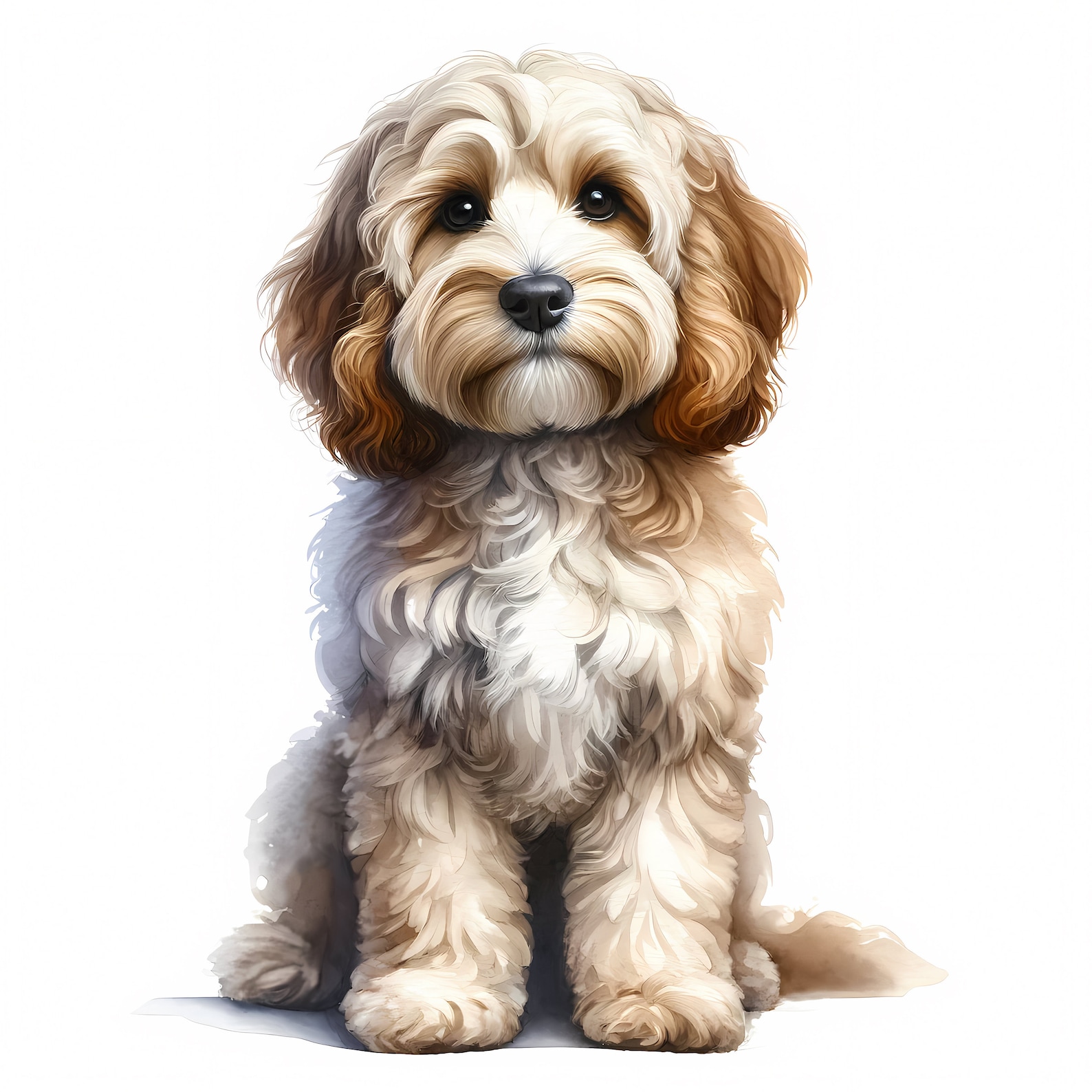 Cockapoo Digital Cockapoo Dog Art – High-resolution Jpgs, Commercial Use (digital ...