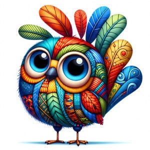 Imágenes prediseñadas de pájaros divertidos / 12 archivos JPG de alta calidad / Paquete de imágenes de pájaros extravagantes / Arte de pájaros peculiar / Arte mural / Imprimibles / Uso comercial