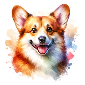 Corgi Dog Clipart - 10 High Quality JPGs - Digital Download - Card Making, Clip Art, Digital Paper Craft, Commercial License