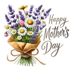 Moederdag bloemen clipart, 11 hoogwaardig ontwerp, Happy Mothers Day boeket bloemen bundel, bloemboeket, printables, commercieel gebruik