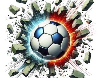 Imágenes prediseñadas de balones de fútbol – Paquete de 13 imágenes PNG/JPG deportivas (Descarga digital)