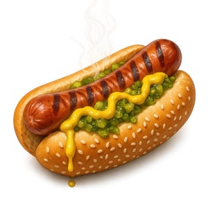 Lot de 10 cliparts Hot Dog, Hot Dog PNG, Clipart nourriture Kawaii, Clipart snack mignon, Sublimation de restauration rapide, Clipart grill barbecue, Hotdog d'été PNG