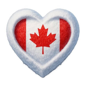 Canada Flag Heart Clipart, Canada Love Graphic, Canada Day PNG, Patriotic Canada, Digital Download, Sublimation, Commercial Use, Set of 11