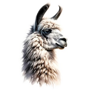 Imágenes prediseñadas de llamas - 12 archivos JPG de alta calidad - Adorables imágenes de llamas - Creación de tarjetas, arte mural, manualidades con papel, impresiones digitales, uso comercial