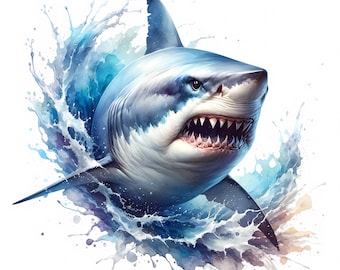 Majestic Shark Clipart | High-Quality JPGs (Digital Download)