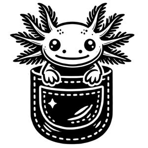 Tasche Axolotl SVG & PNG, Axolotl Clipart, Axolotl Vektor, Axolotl Silhouette, SVG-Dateien für Cricut, Sublimationsdesign, kommerzielle Nutzung