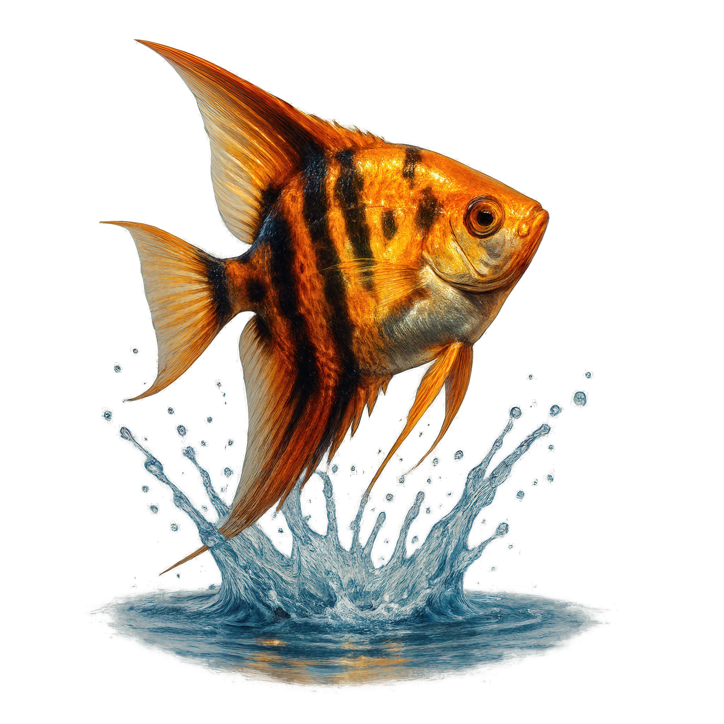 Angelfish Clipart Bundle: Tropical Fish Graphics, Digital Download, PNG ...
