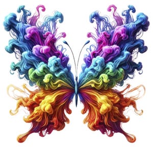 Rauch Schmetterling Clipart | 12 hochwertige PNGs | Schmetterling Clipart Bundle | Ätherische Kunst | Drucksachen | Kommerzielle Nutzung