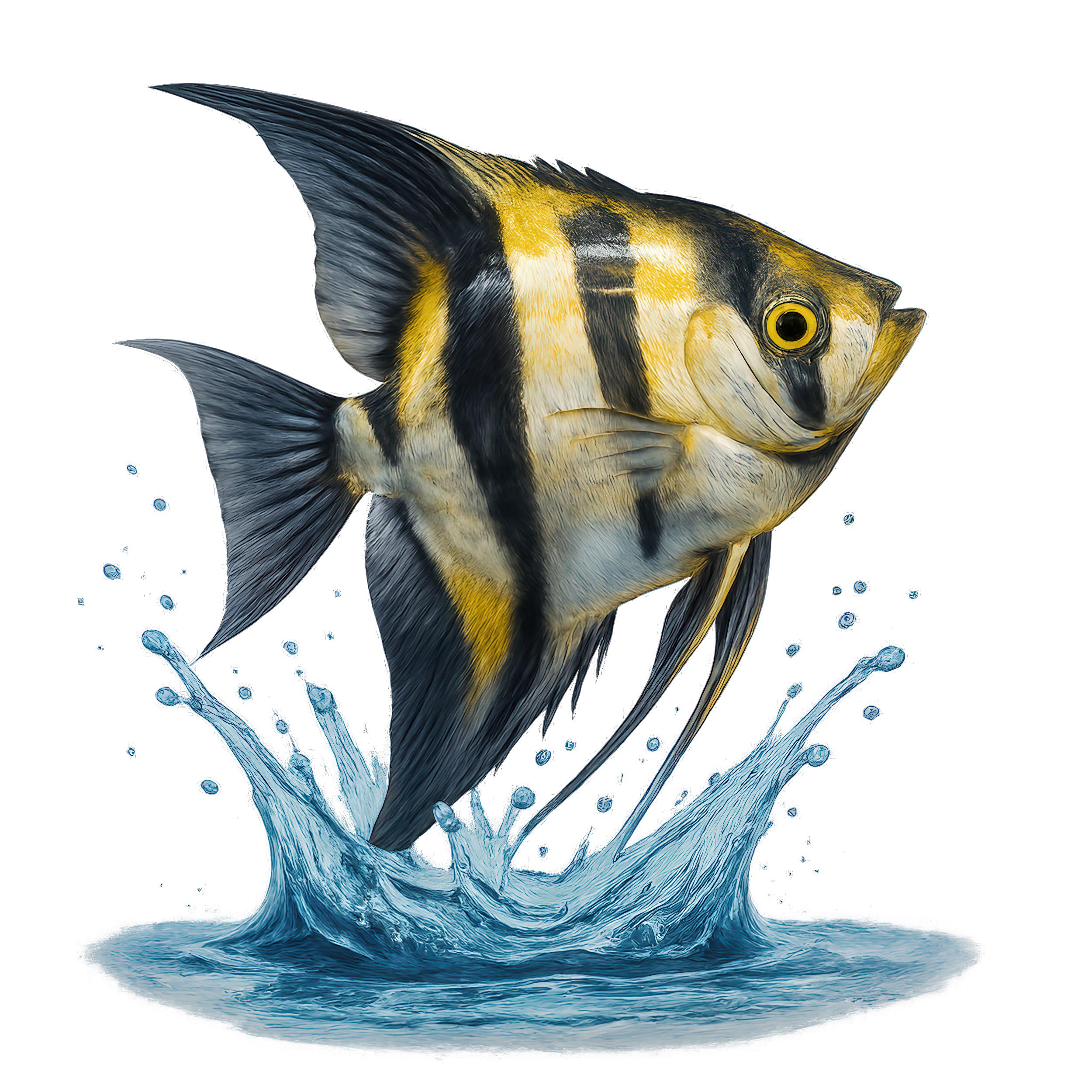 Angelfish Clipart Bundle: Tropical Fish Graphics, Digital Download, PNG ...