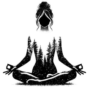Yoga SVG y PNG, pose de yoga, imagen vectorial de yoga, silueta de yoga, archivos SVG para Cricut, diseño de sublimación, imprimible, uso comercial