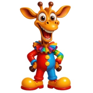 Funny Girafe Clipart PNG, adorable girafe ludique Bundle, girafe imprimables, girafe originale, téléchargement numérique, usage commercial, lot de 10