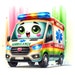 Cute Ambulance Clipart | Children's Health Art (digital Download) - Etsy