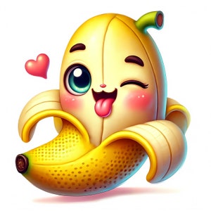 Imágenes prediseñadas de plátanos adorables / 11 archivos JPG de alta calidad / Paquete de imágenes de plátanos adorables / Arte de frutas / Arte infantil / Imprimibles / Uso comercial