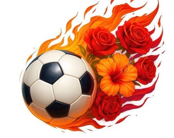 Soccer Ball Clipart: Football Graphic, Digital Download, Set of 10 PNG