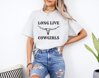 Vive les cow-girls T-shirt unisexe en coton épais, T-shirt western, T-shirt de cow-boy, T-shirt occidental, chemise de cow-boy, chemise western, chemise de cow-girl