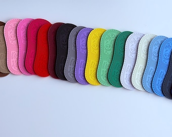 Rubber Soles for Crochet Baby Shoes Sizes 14-20 - 21 Colors - Non Slip Baby Shoe Soles.