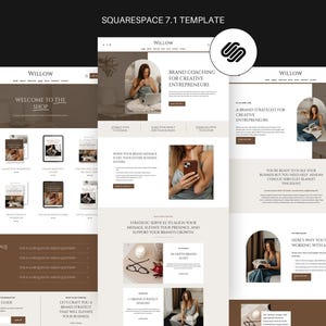Squarespace 7.1 Website Template | Earthy, Modern Design for Creatives, Coaches and Service-Based Businesses | Willow