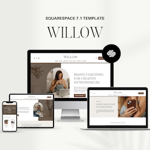 Squarespace 7.1 Website Template | Earthy, Modern Design for Creatives, Coaches and Service-Based Businesses | Willow