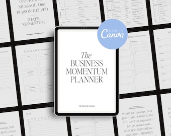 Planificador de impulso empresarial / Plantilla de Canva, imprimible (descarga digital)