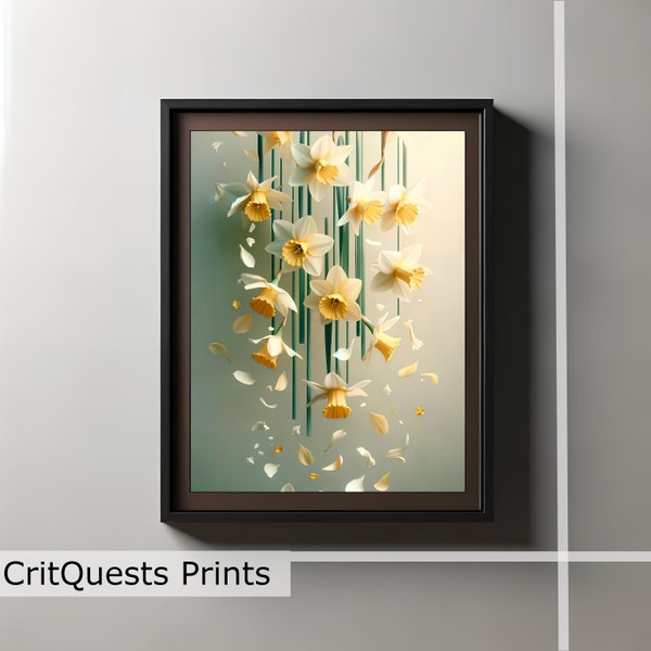 Daffodil Delight | Yellow Daffodil | Spring's Golden Bloom | Digital Artwork Catalog 34-10